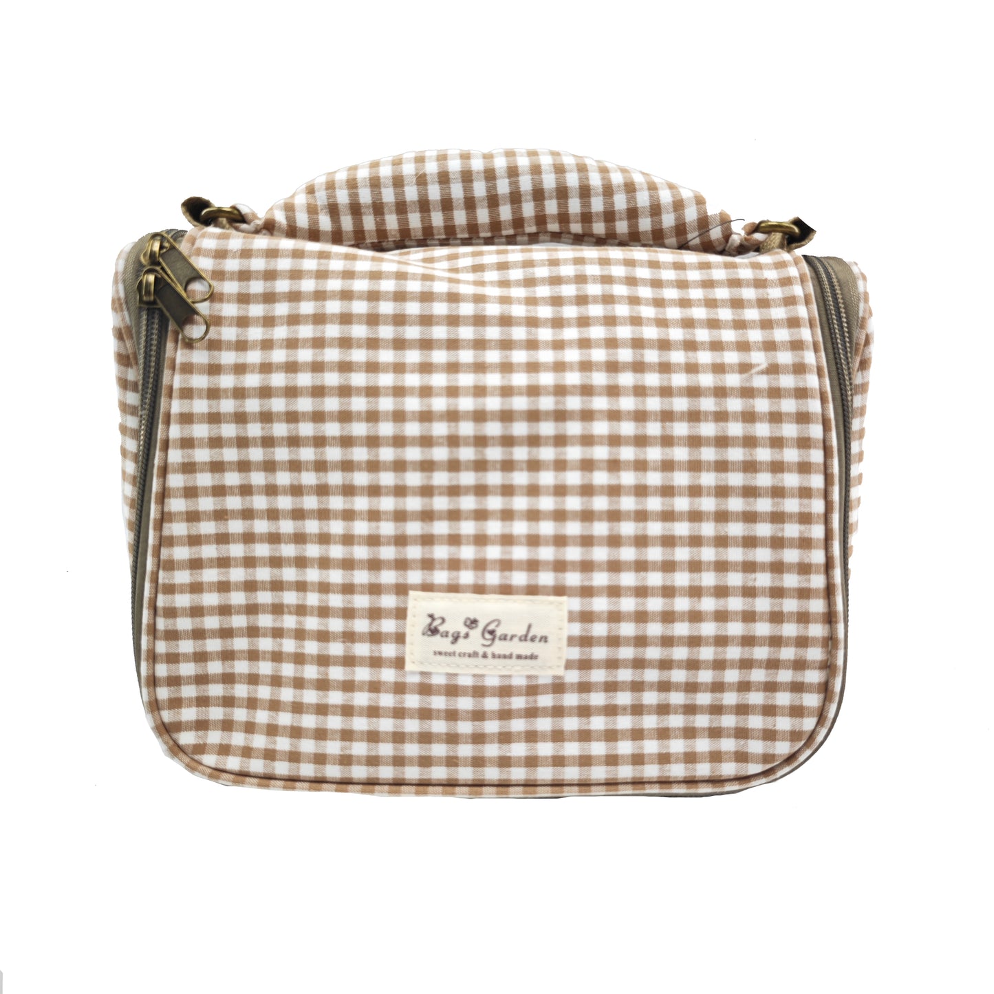Neceser colgante de viaje en algodón Vichy