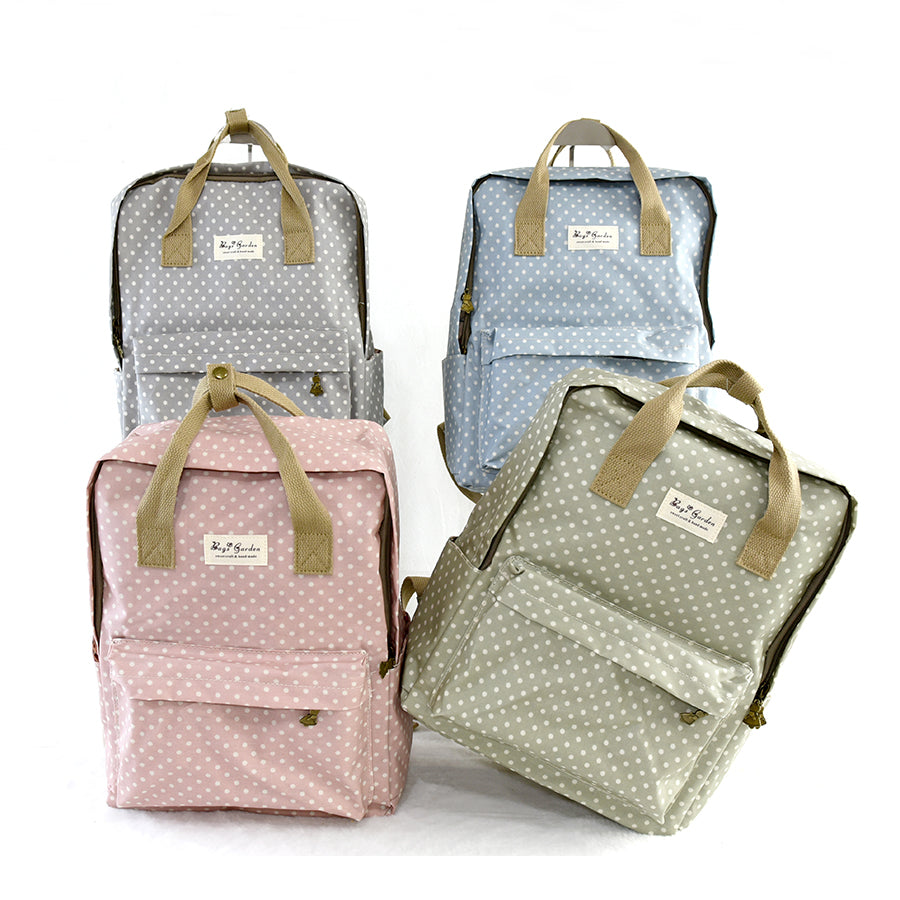 Mochila de impermeable de lunares