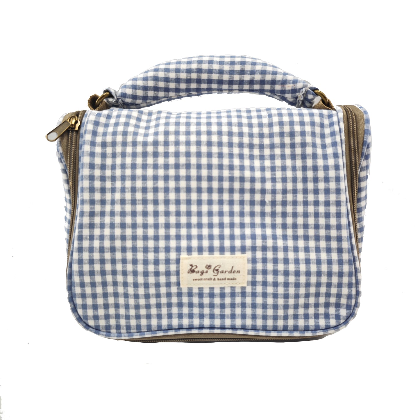 Neceser colgante de viaje en algodón Vichy