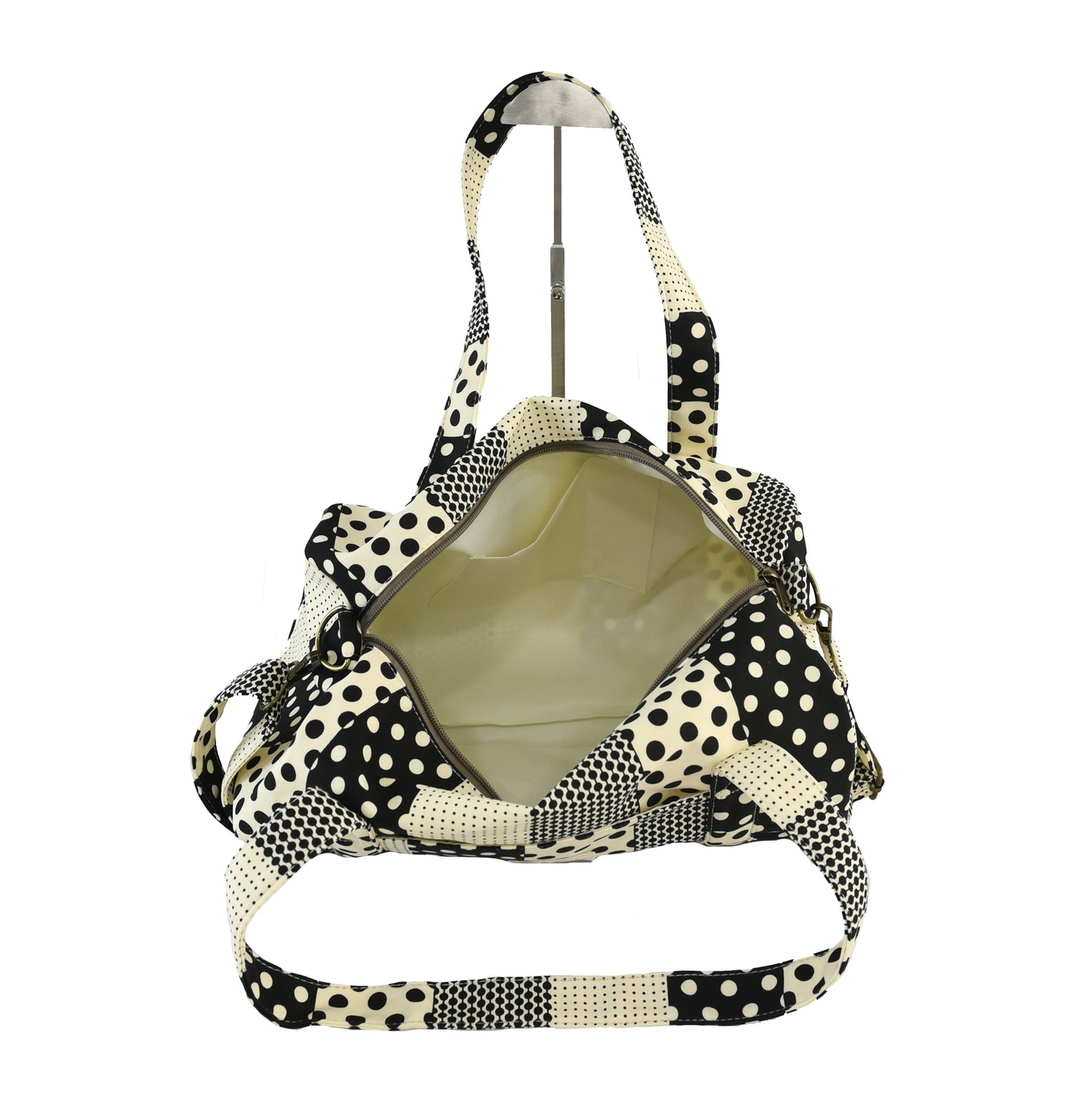 Bolso Barrel de Algodón Patch Lunares