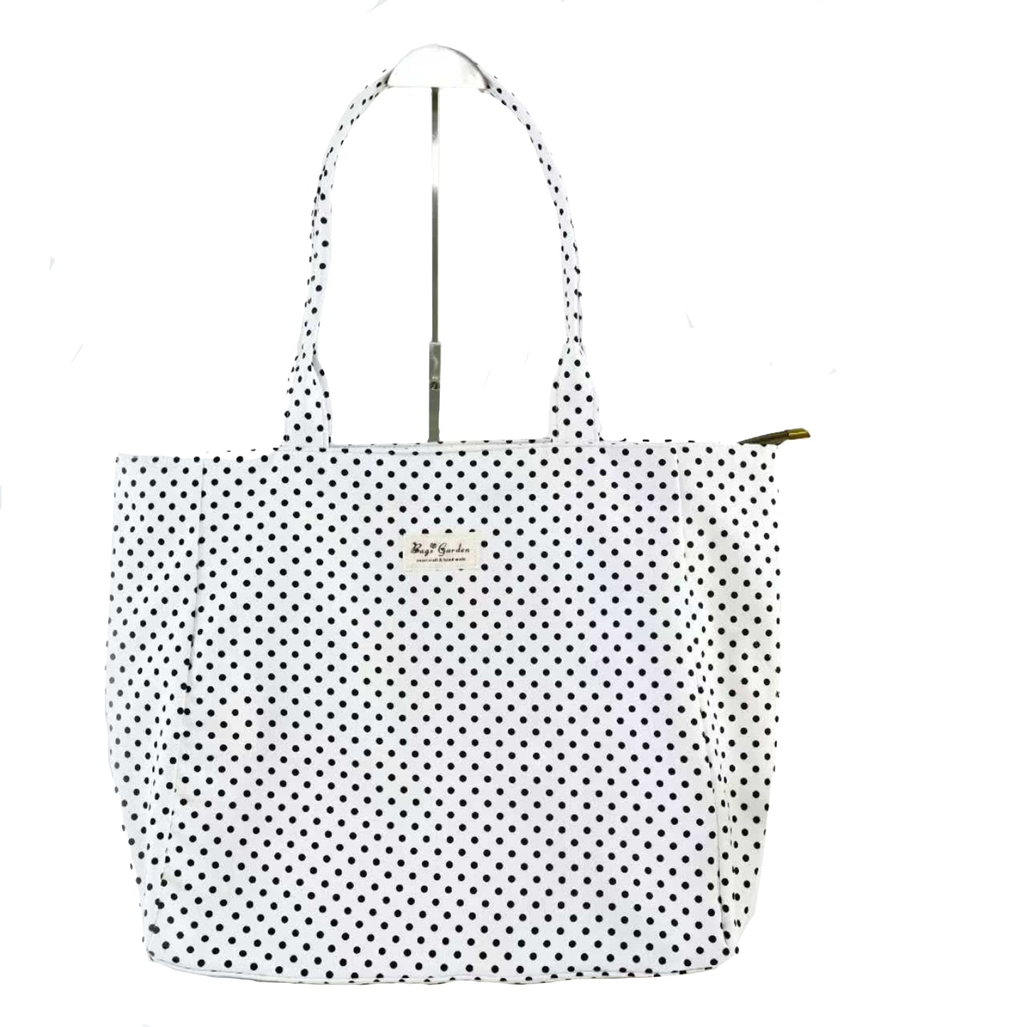 Bolso Tote de Algodón con Diseño de lunares