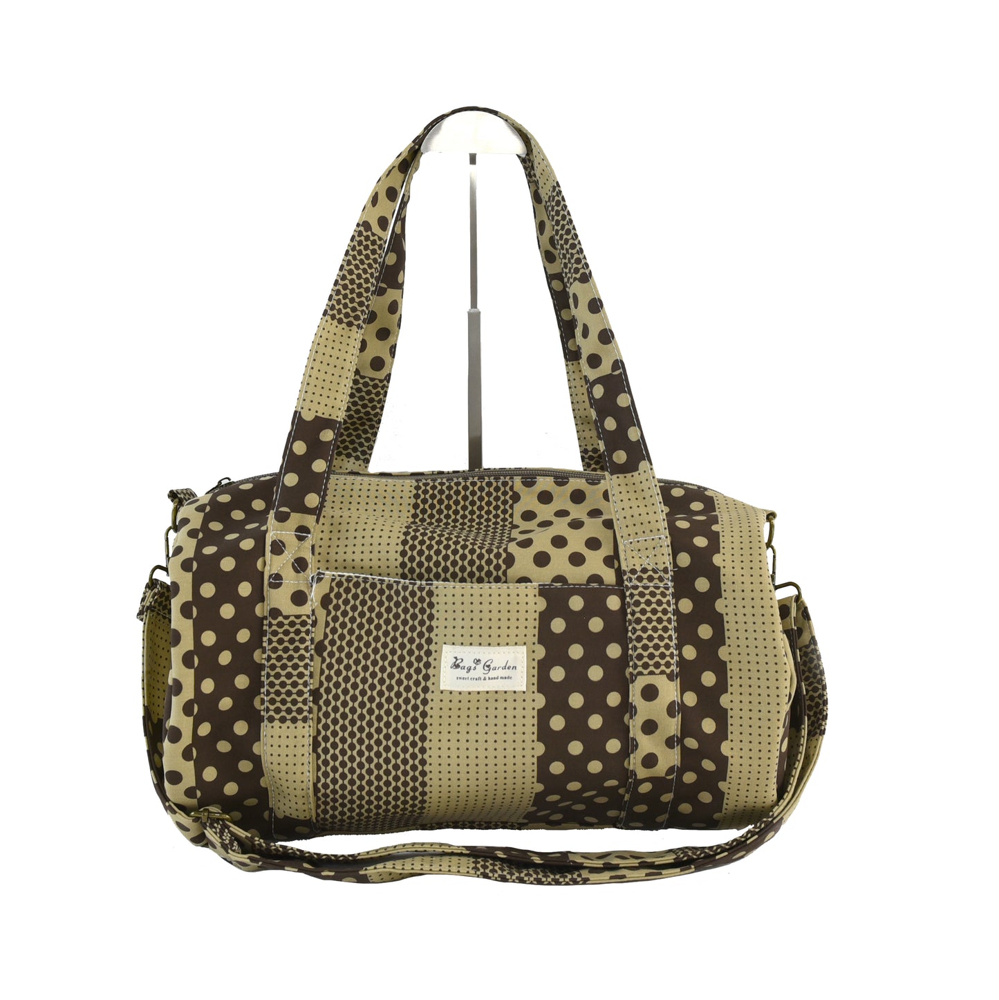 Bolso Barrel de Algodón Patch Lunares