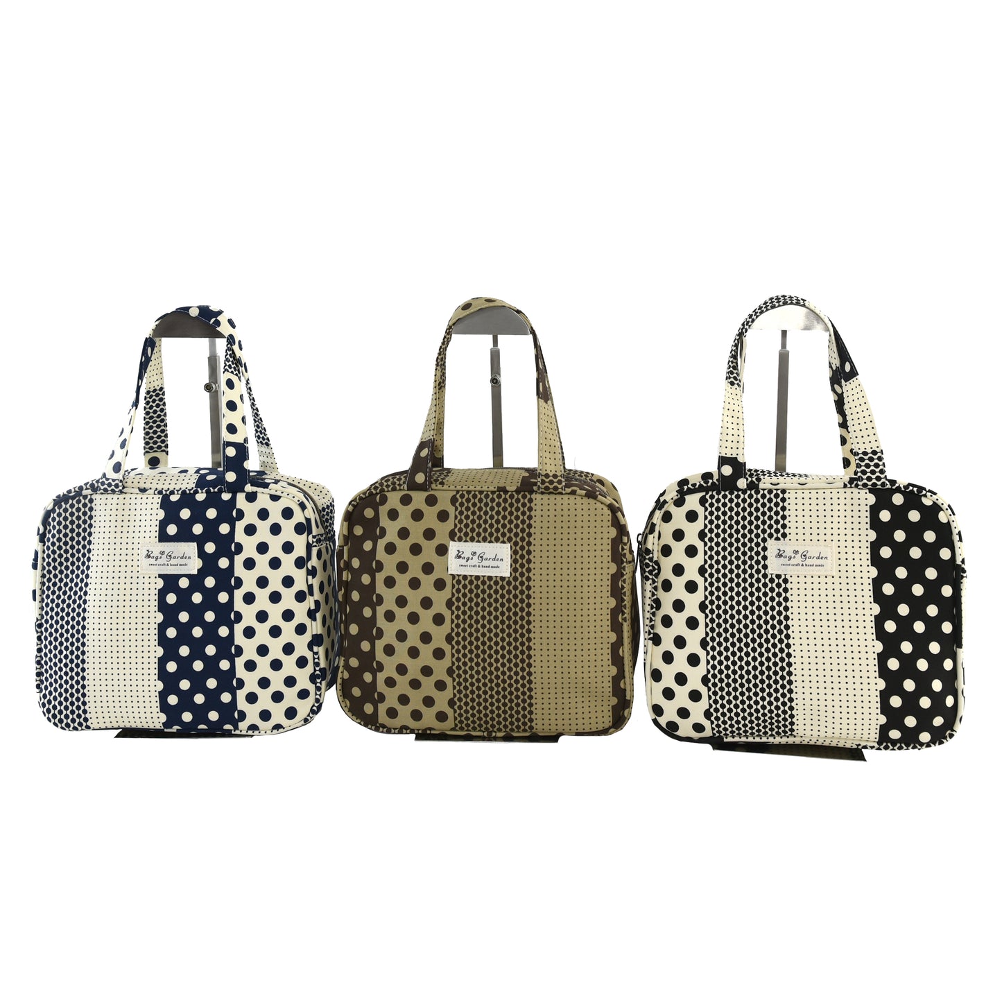 Bolso de Mano pequeño algodón patch lunares
