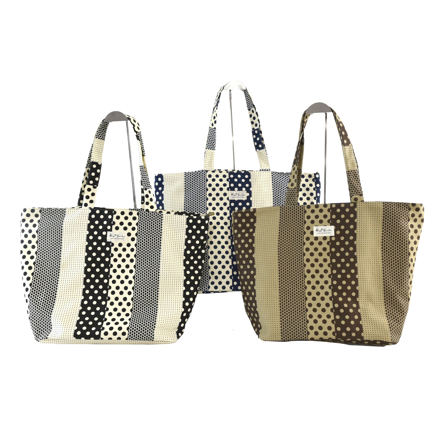 Bolso Tote de Algodón Patch Lunares