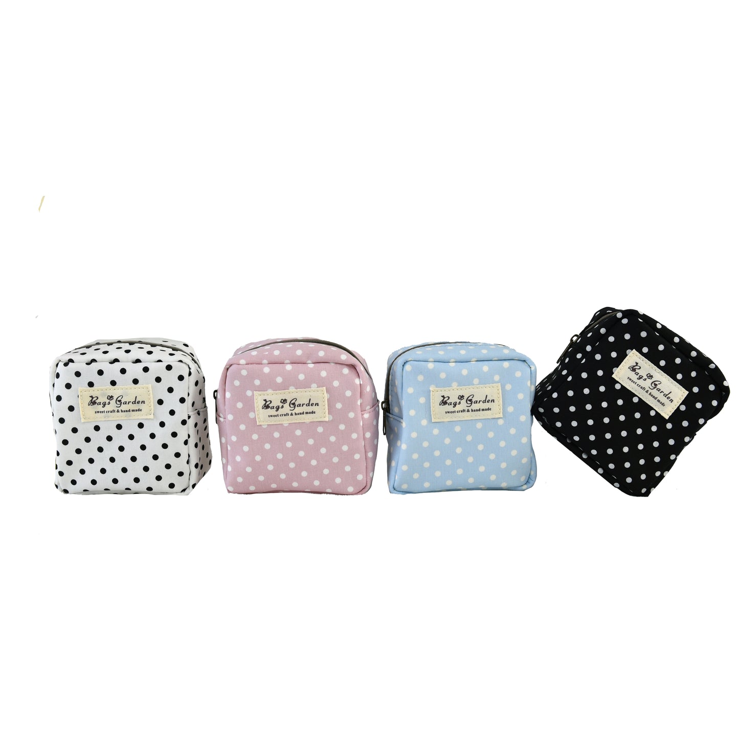Polka dot cotton purse