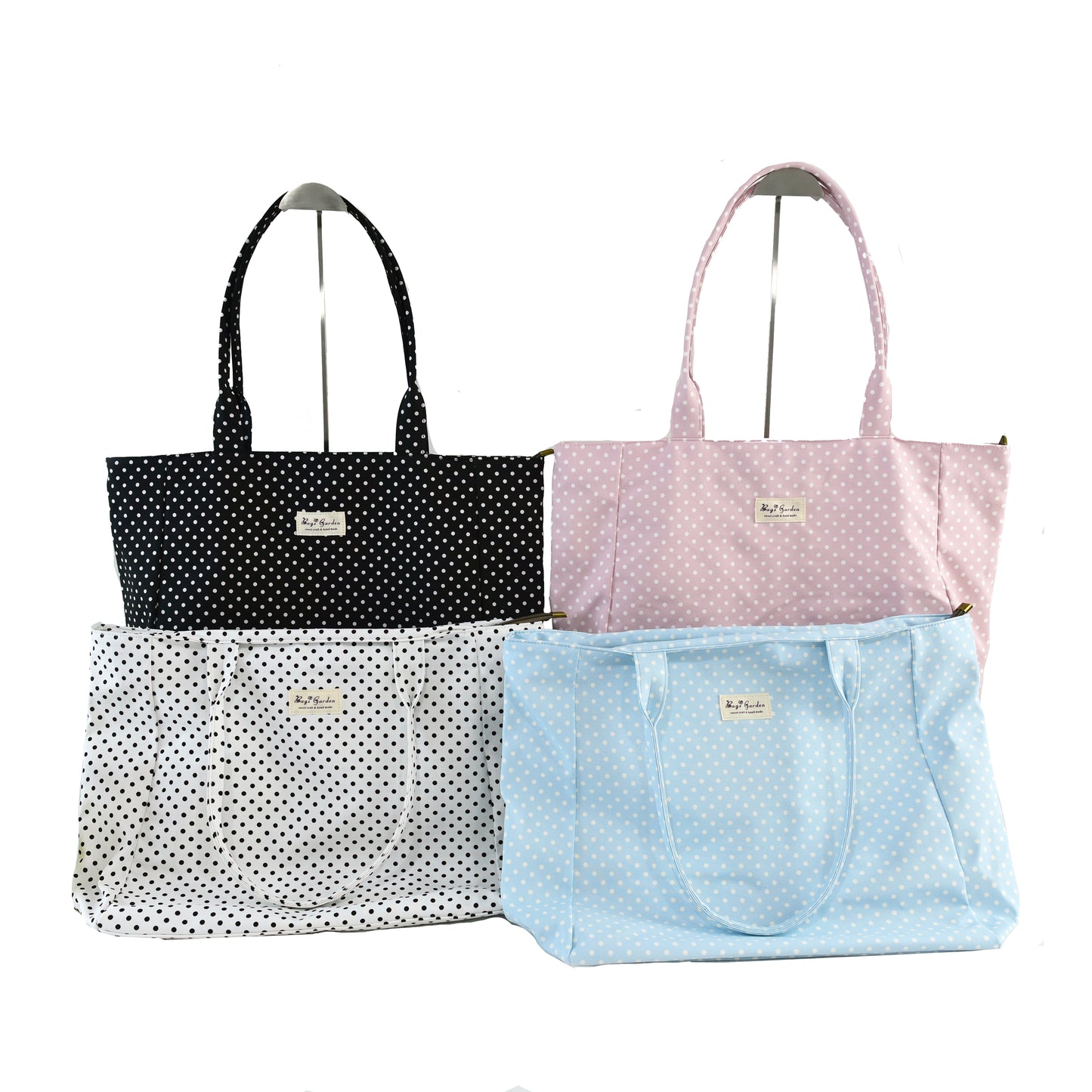 Bolso Tote de Algodón con Diseño de lunares
