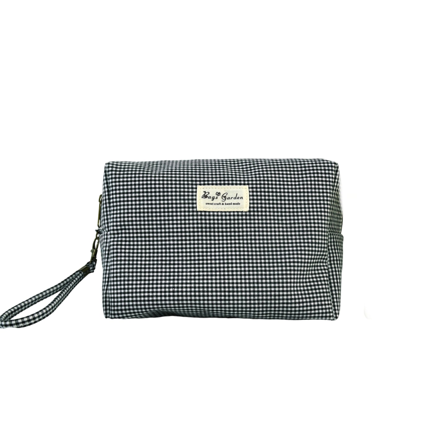 Neceser grande de algodón mini Vichy con asa lateral desmontable – Bolsa de viaje multiusos