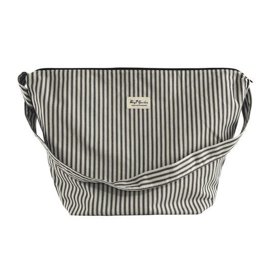 Bolso Bandolera Grande de Algodón con Rayas Bolso Cruzado