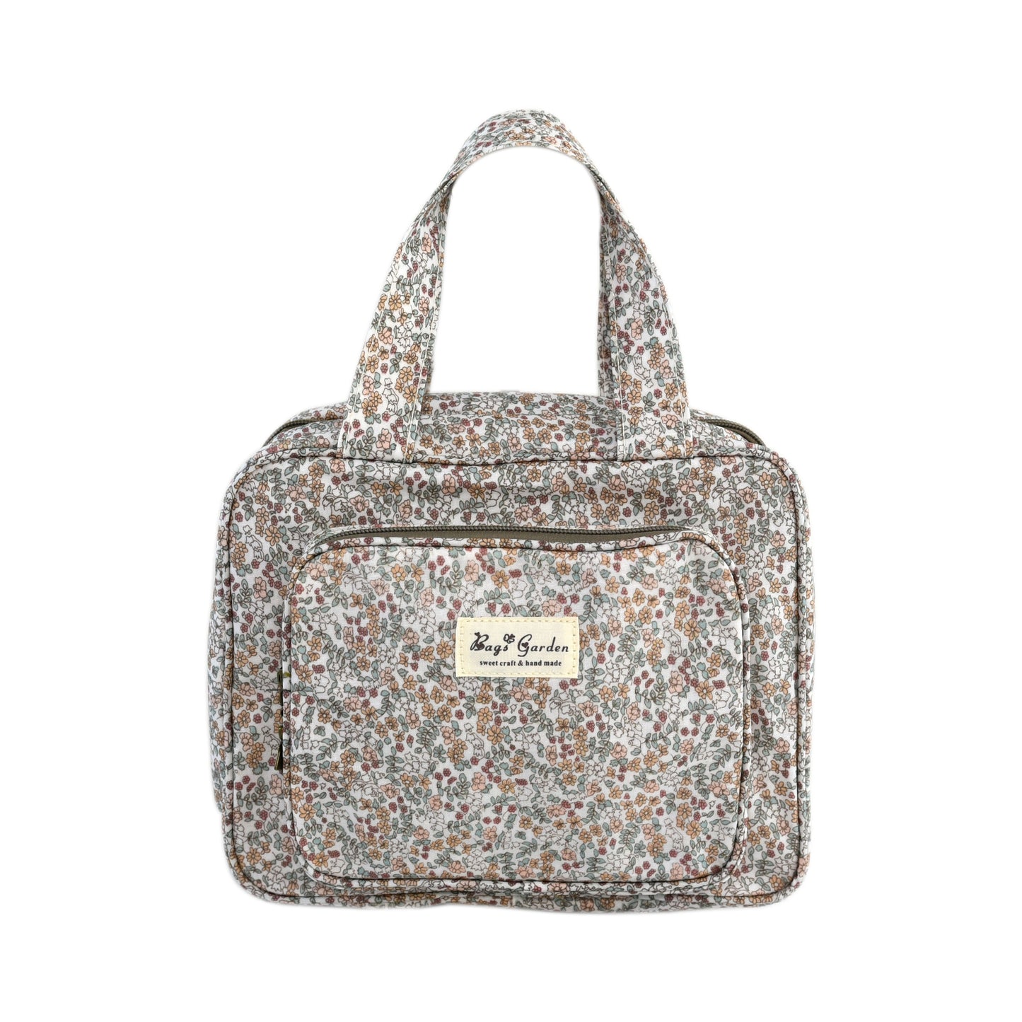 Neceser Colgante Floral Impermeable con Gancho, Compartimentos y Cremalleras para Viaje