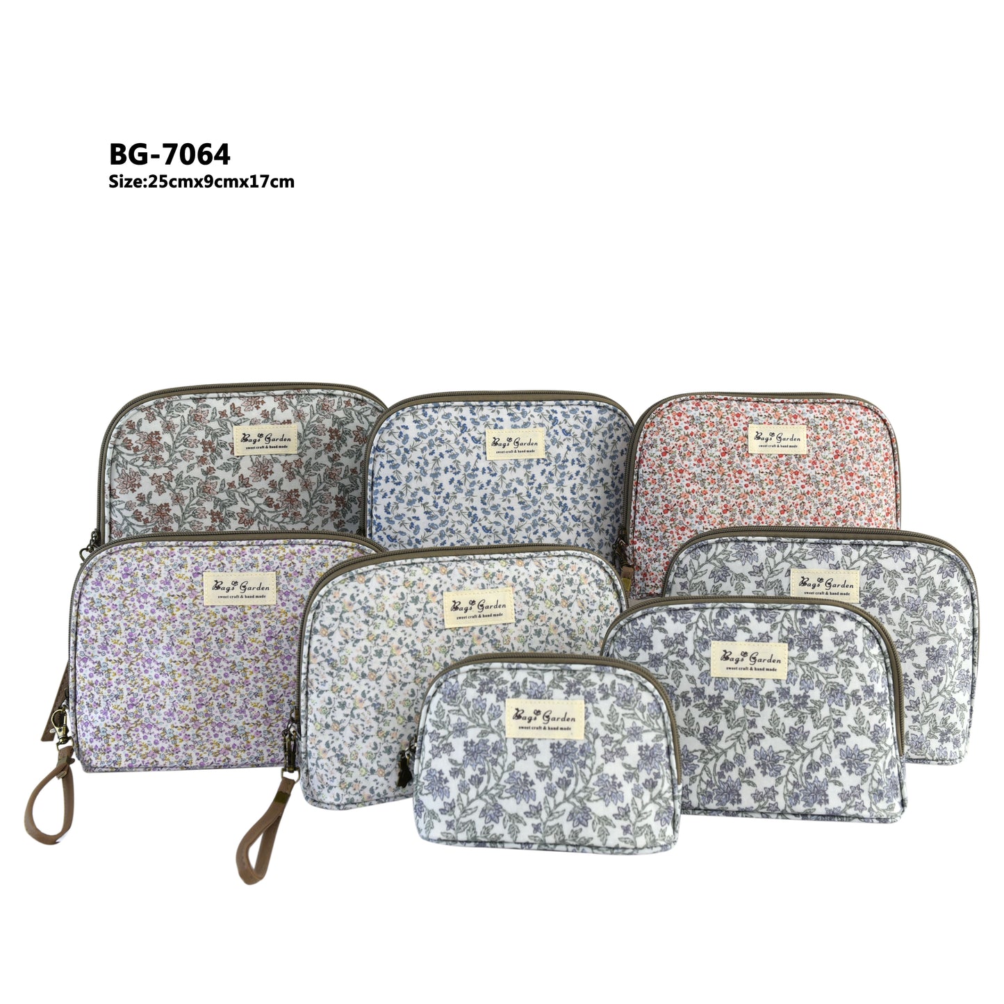 Set de 3 Neceseres Impermeables con Flores | Bolsas de Aseo y Maquillaje Multiusos para Viaje