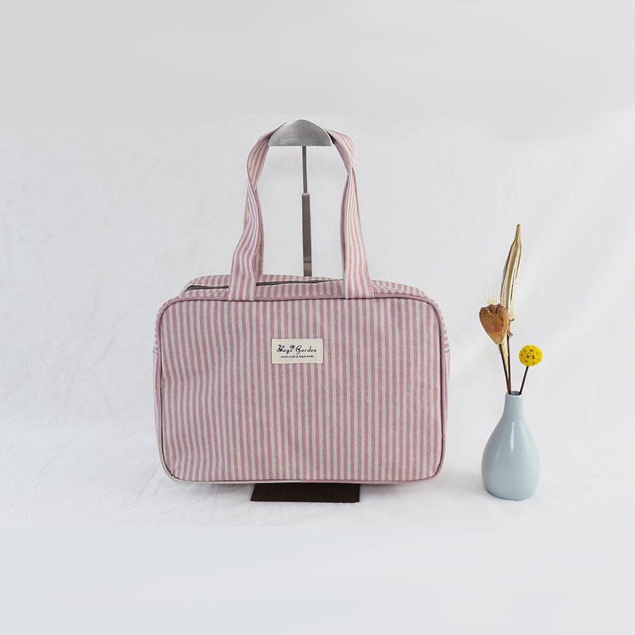 Bolso de mano impermeable de rayas