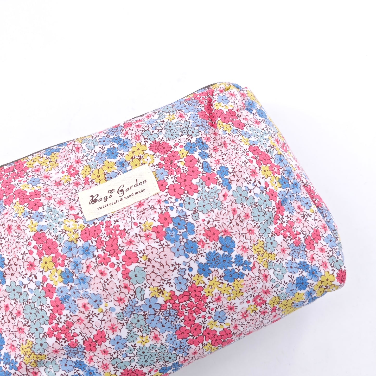 Neceser grande de algodón floral