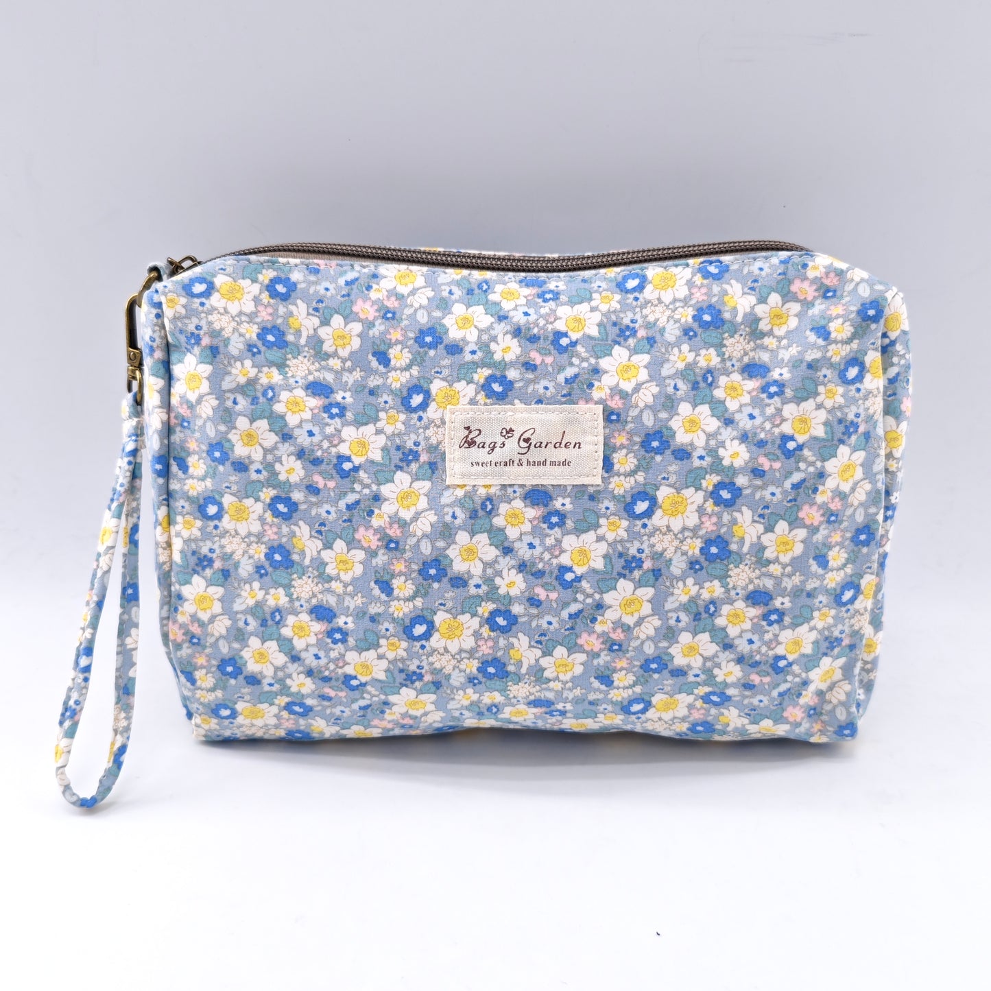 Neceser grande de algodón floral