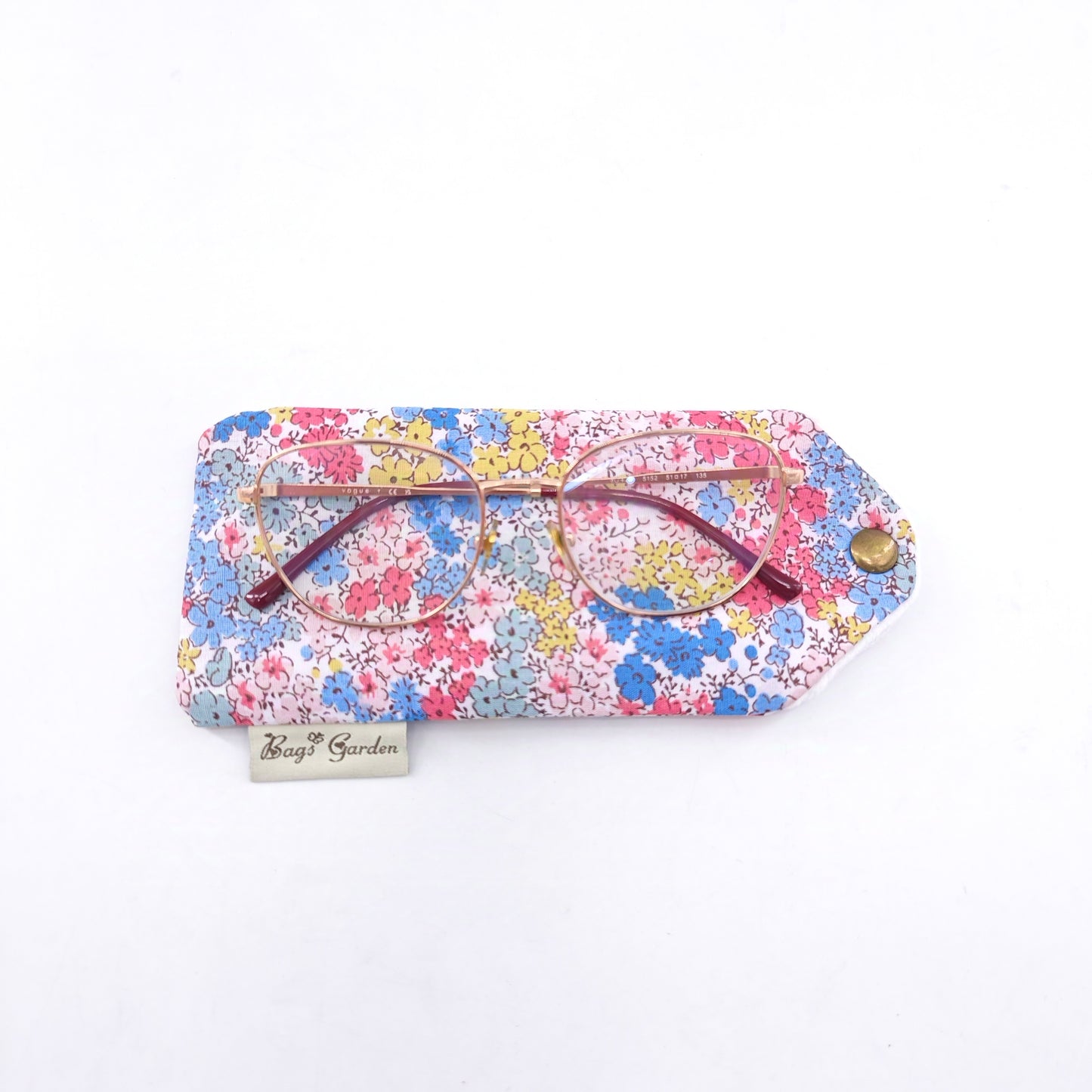 Funda de gafas de algodón con estampado floral