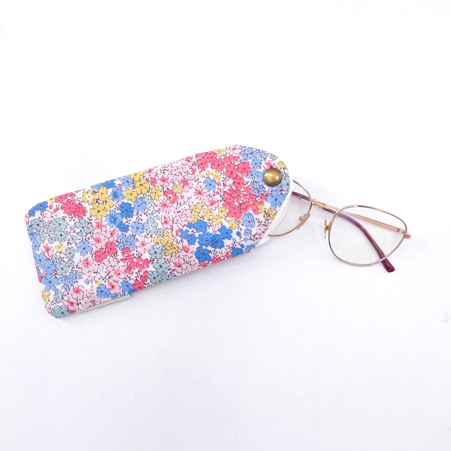 Funda de gafas de algodón con estampado floral