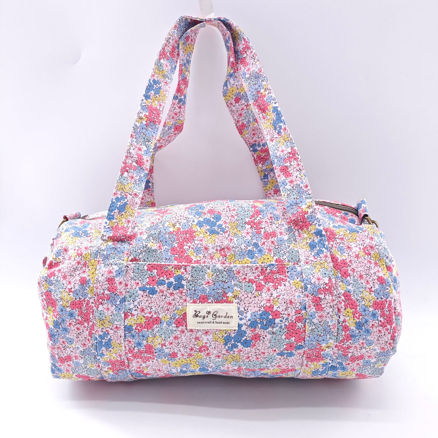 Bolso barrel de algodón floral