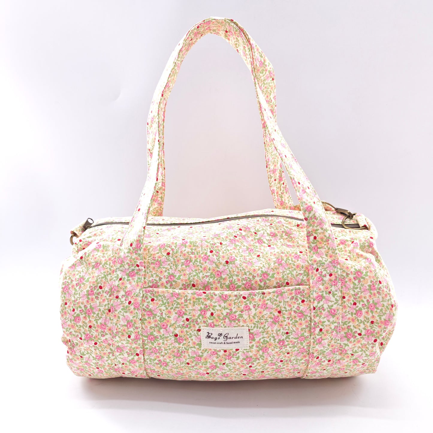 Bolso barrel de algodón floral