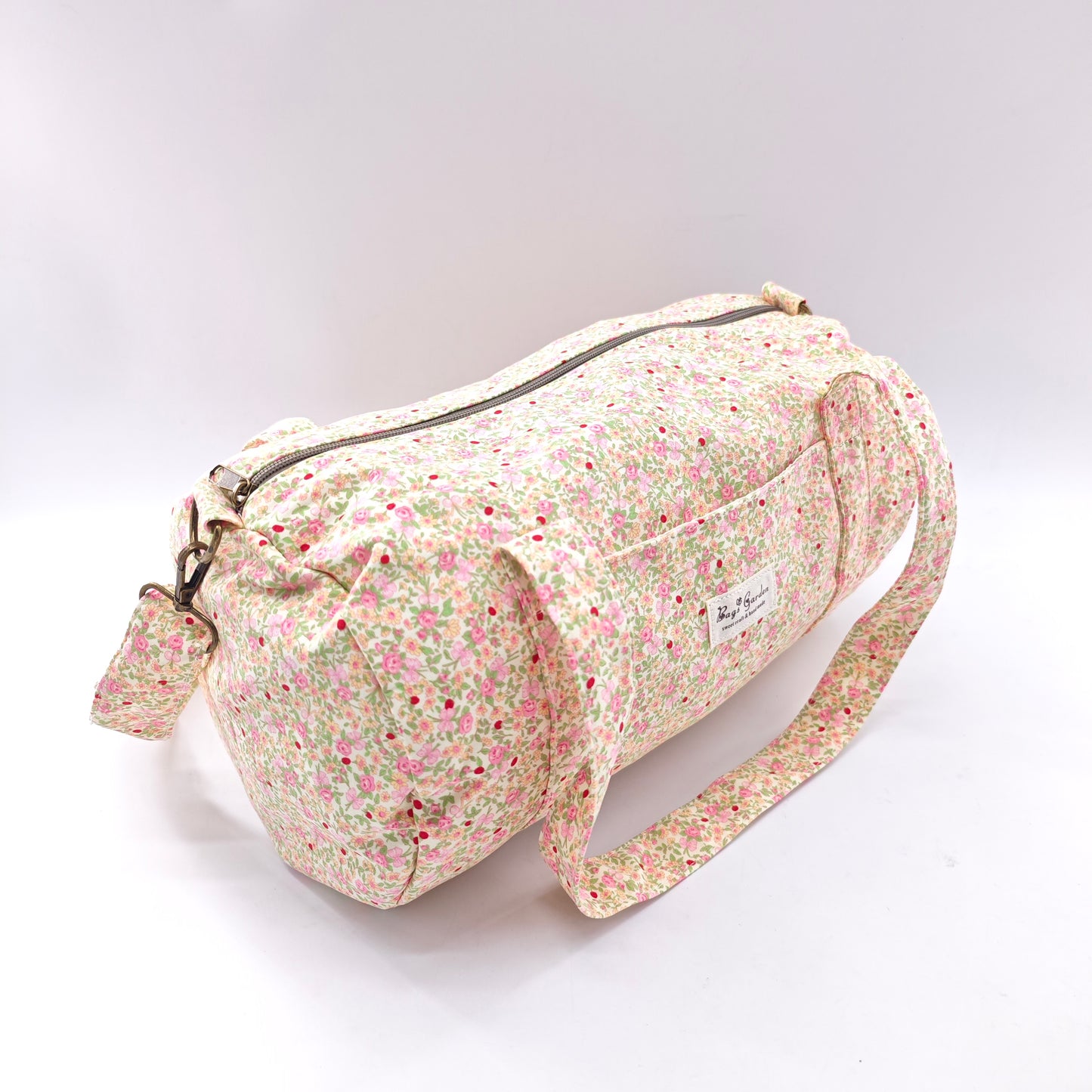 Bolso barrel de algodón floral