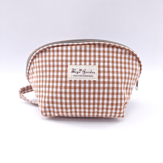 Neceser pequeño de algodón Vichy