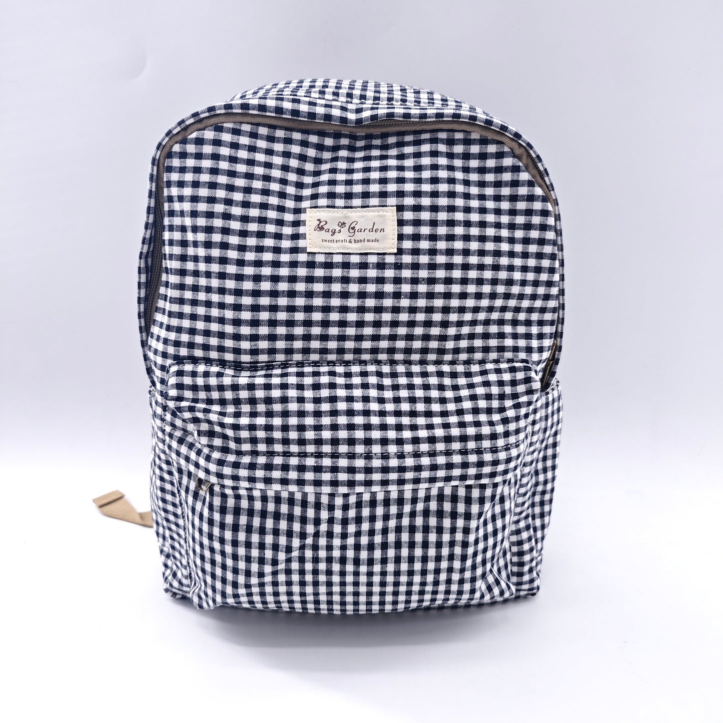 Vichy cotton backpack