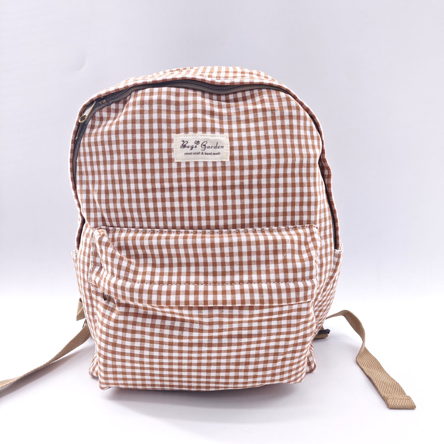 Vichy cotton backpack