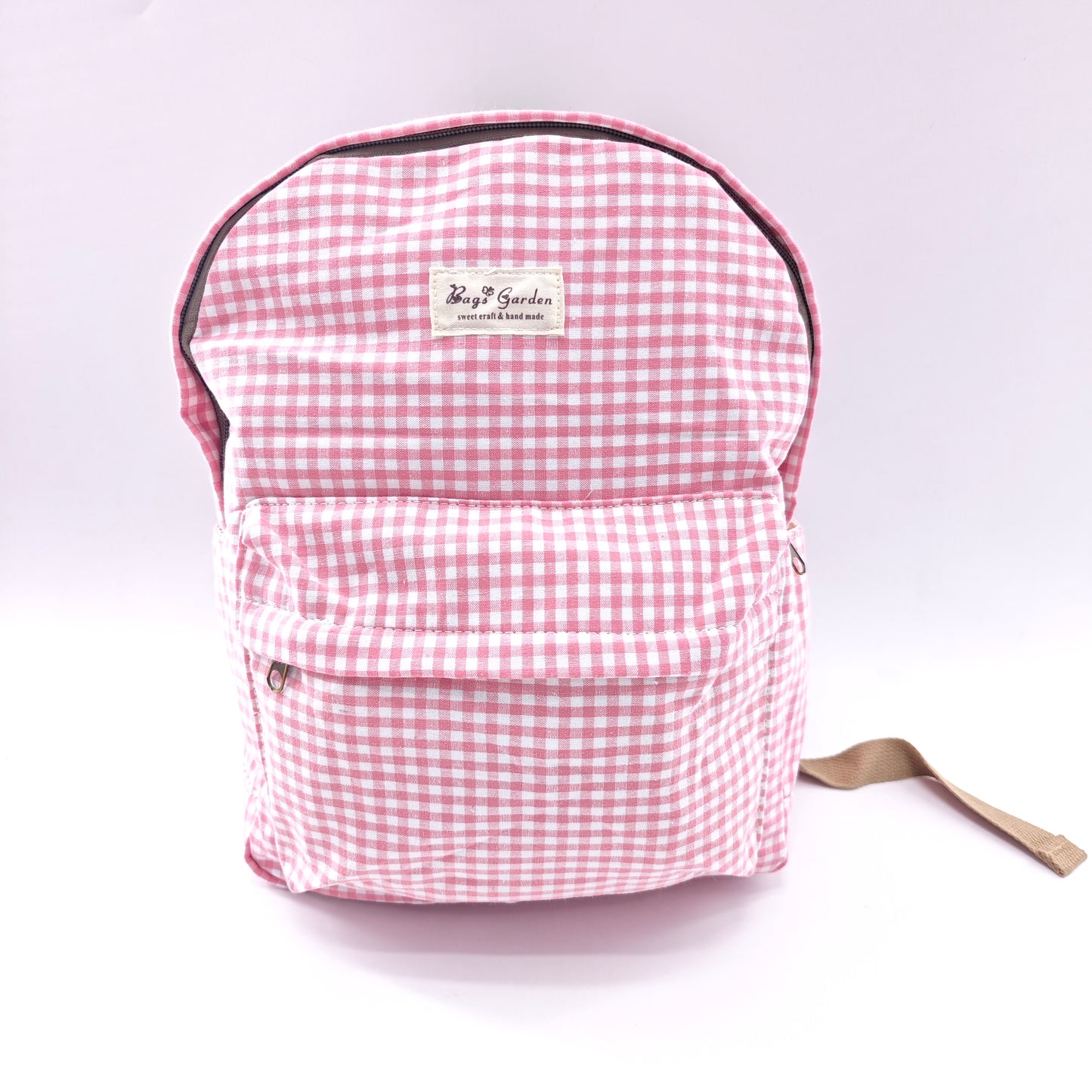 Vichy cotton backpack