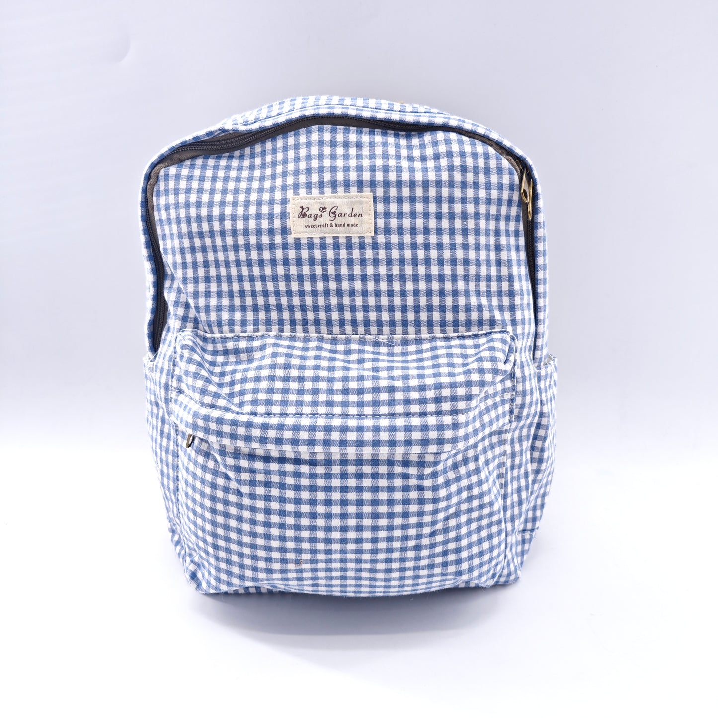 Vichy cotton backpack