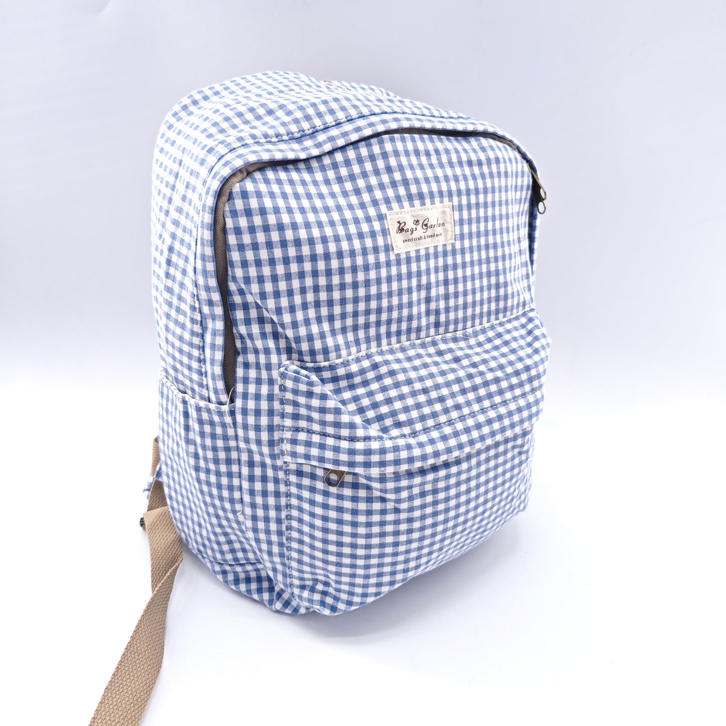 Vichy cotton backpack