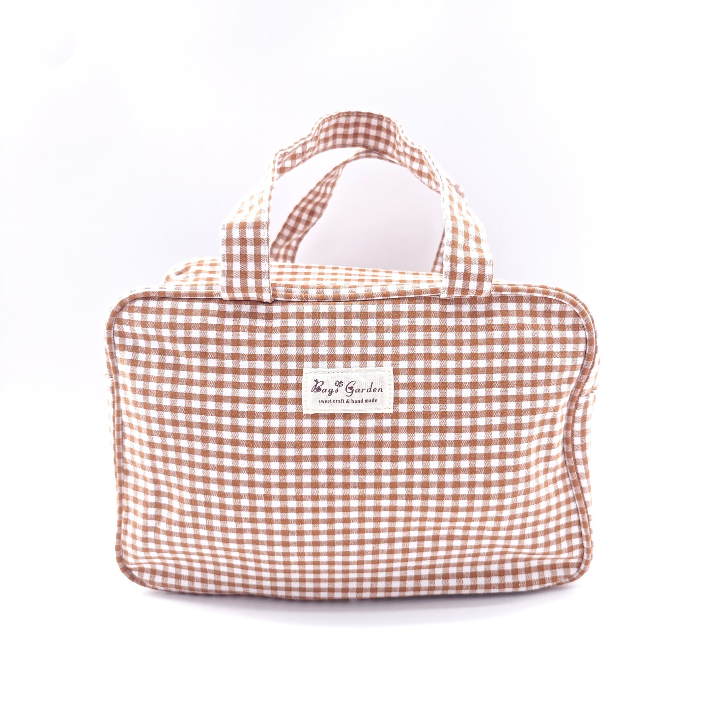 Vichy cotton handbag