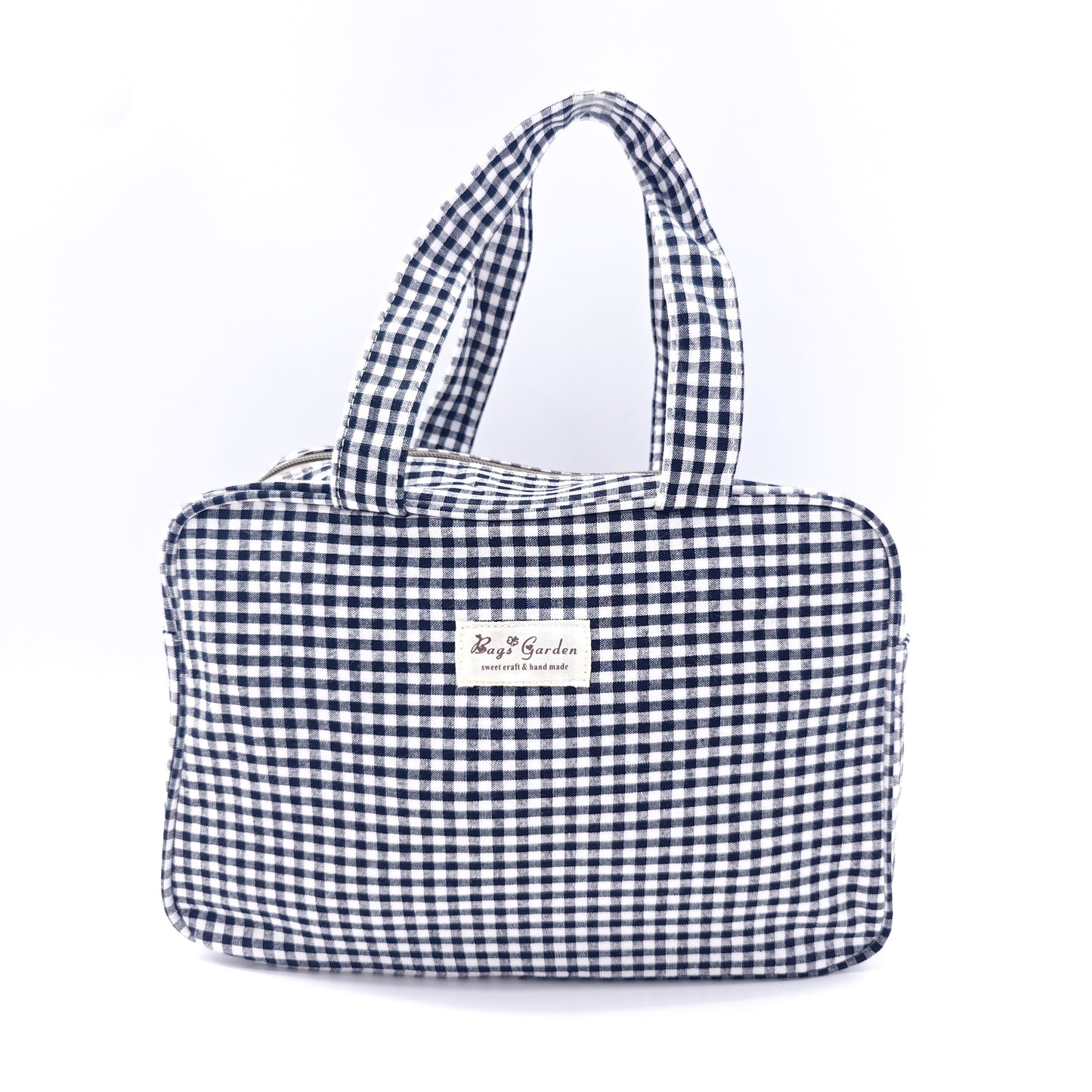 Vichy cotton handbag