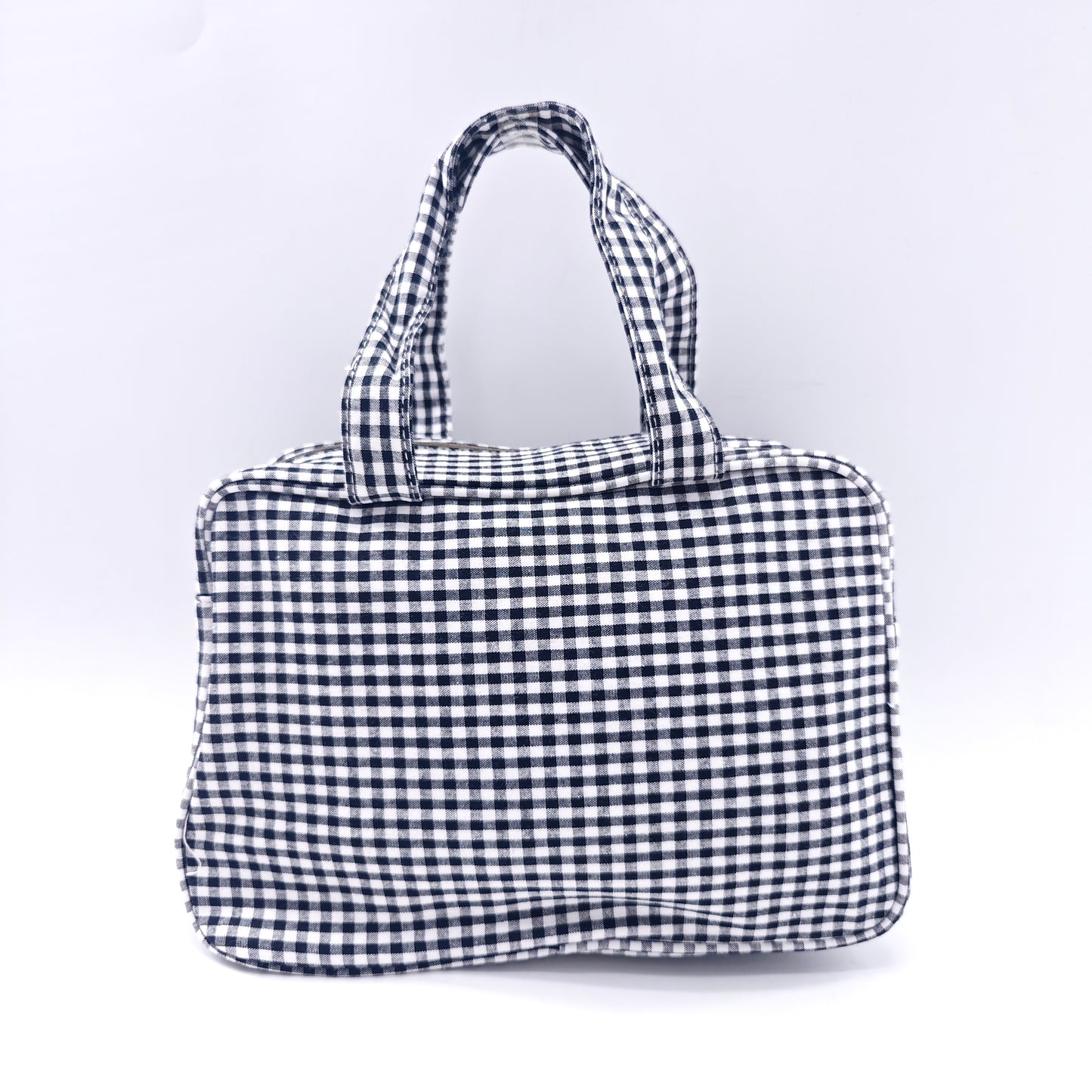 Vichy cotton handbag