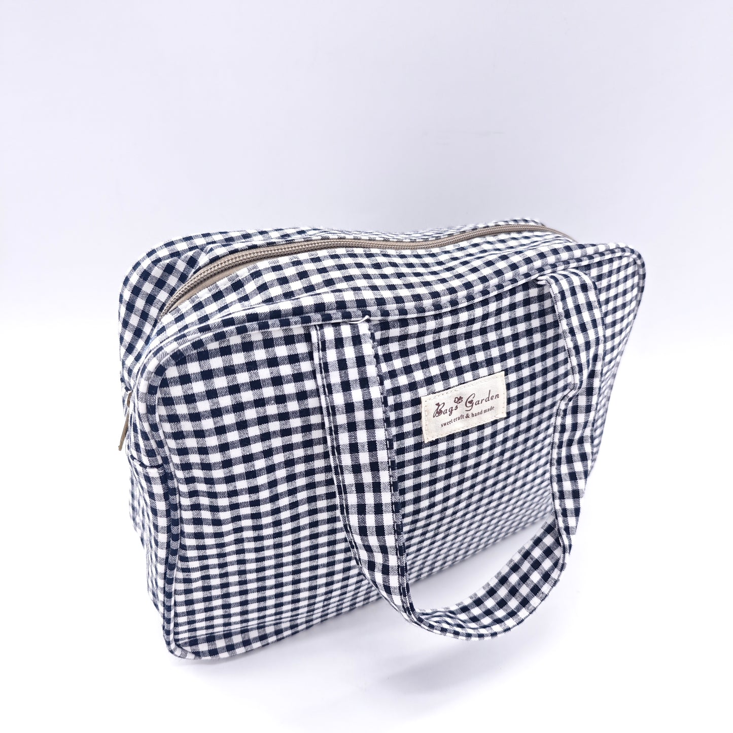 Vichy cotton handbag
