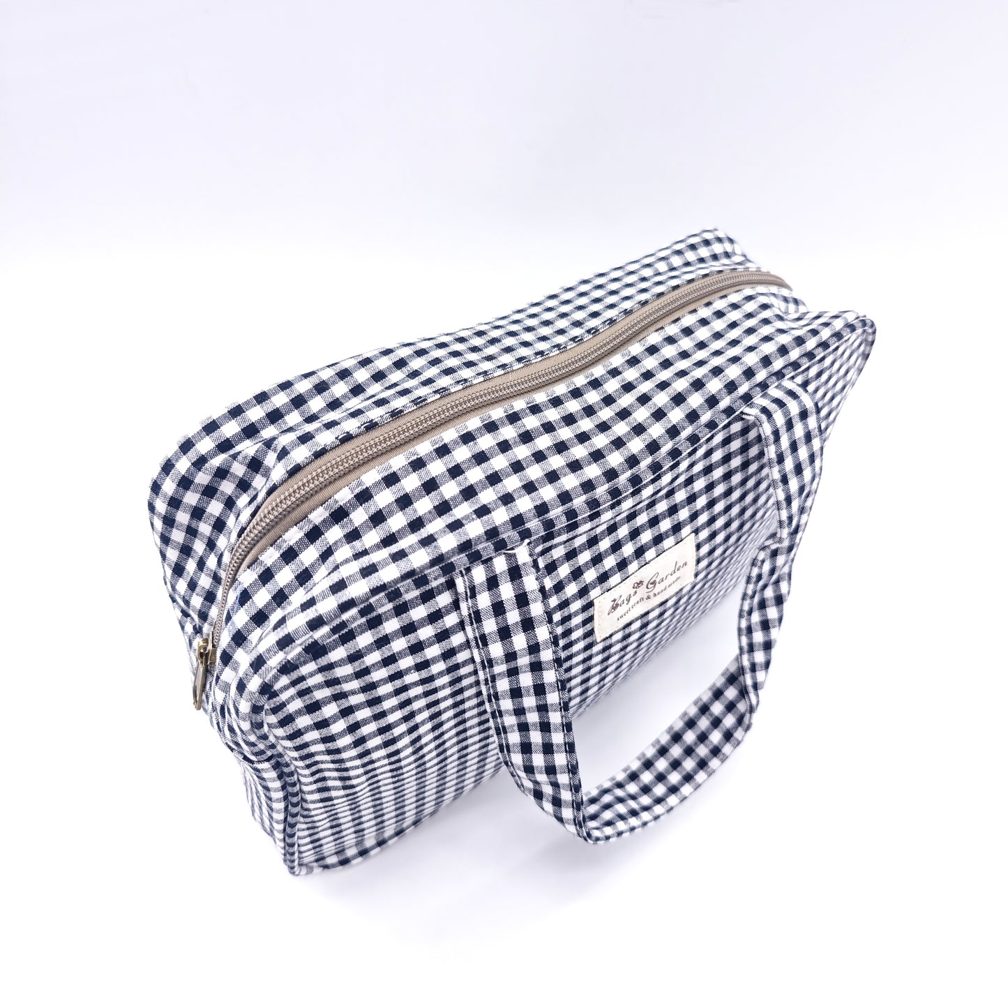 Vichy cotton handbag