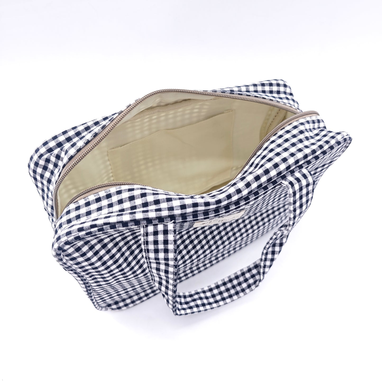 Vichy cotton handbag