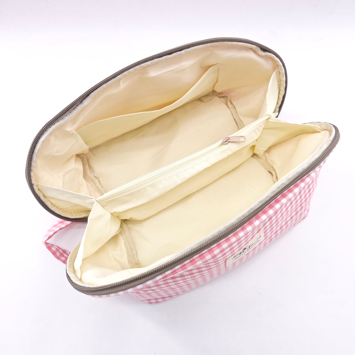 Vichy cotton storage bag for bras and underwear