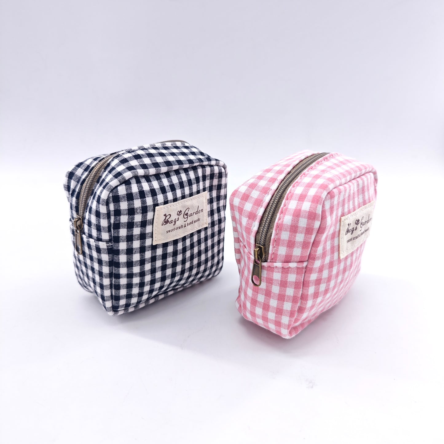 Vichy cotton purse