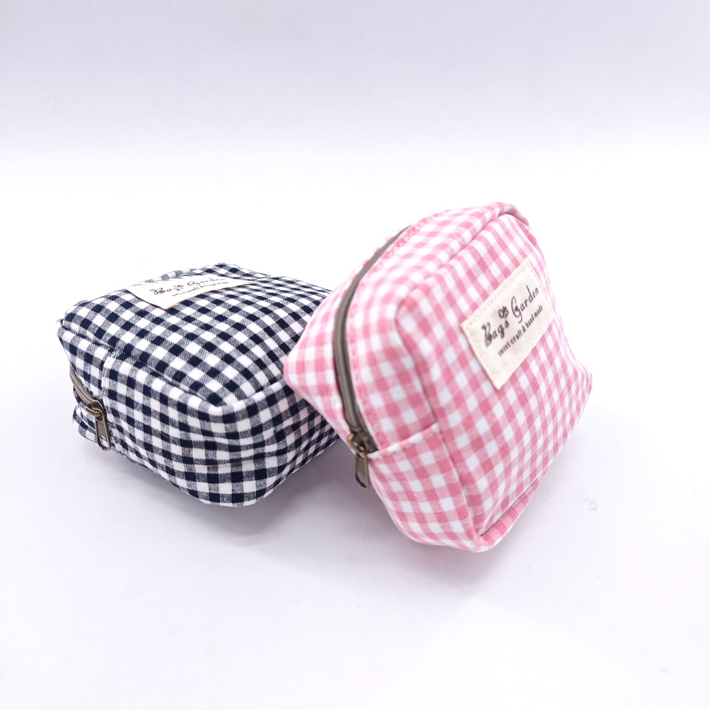 Vichy cotton purse