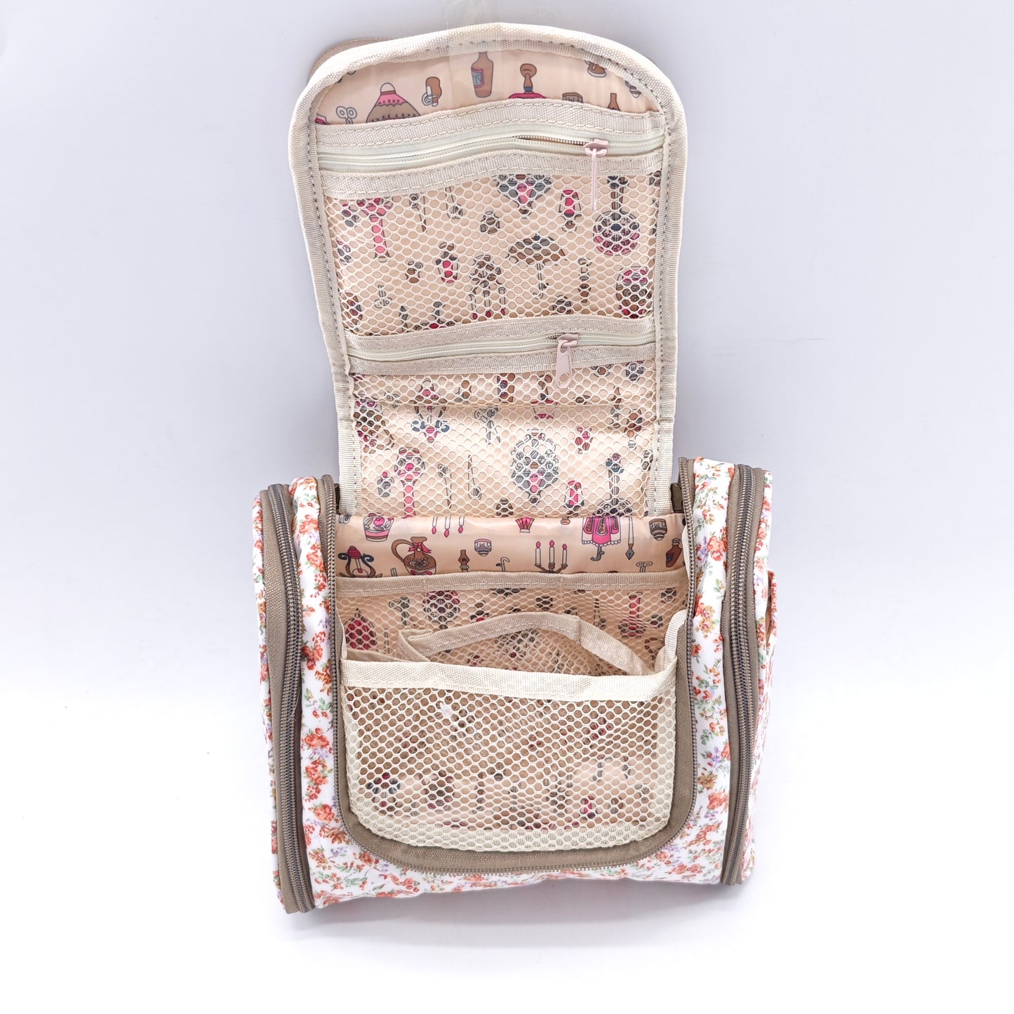 Floral Waterproof Cosmetic Organizer Bag