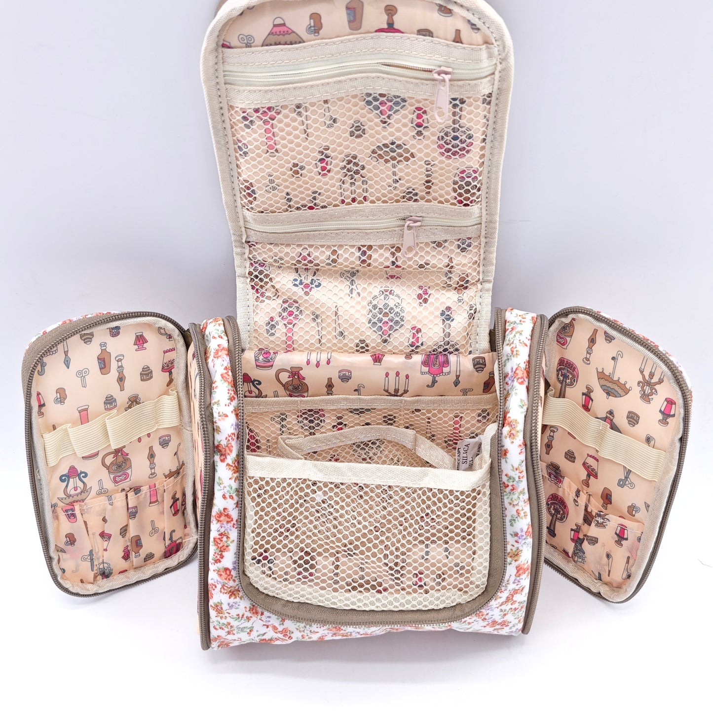 Floral Waterproof Cosmetic Organizer Bag