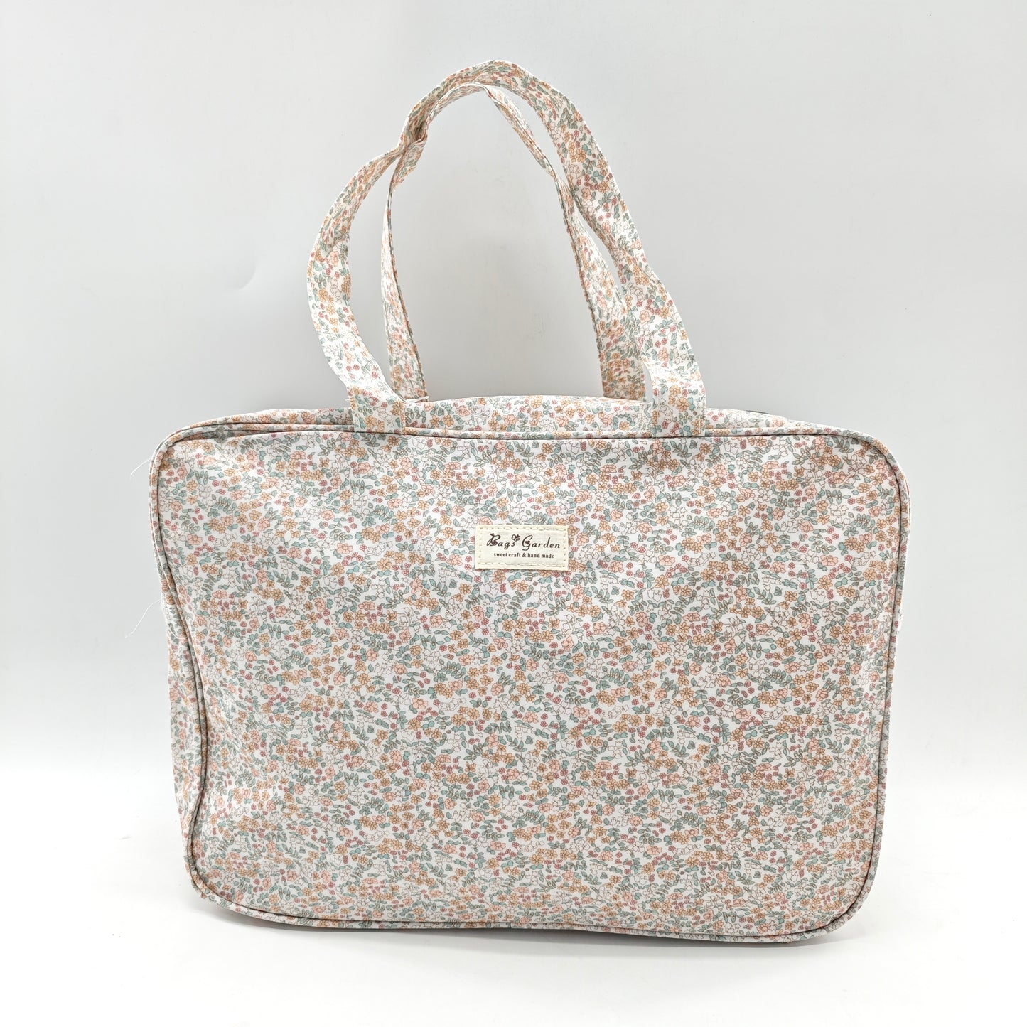 Large waterproof floral suitcase