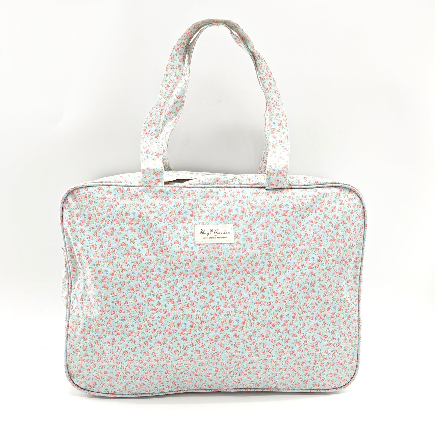 Large waterproof floral suitcase