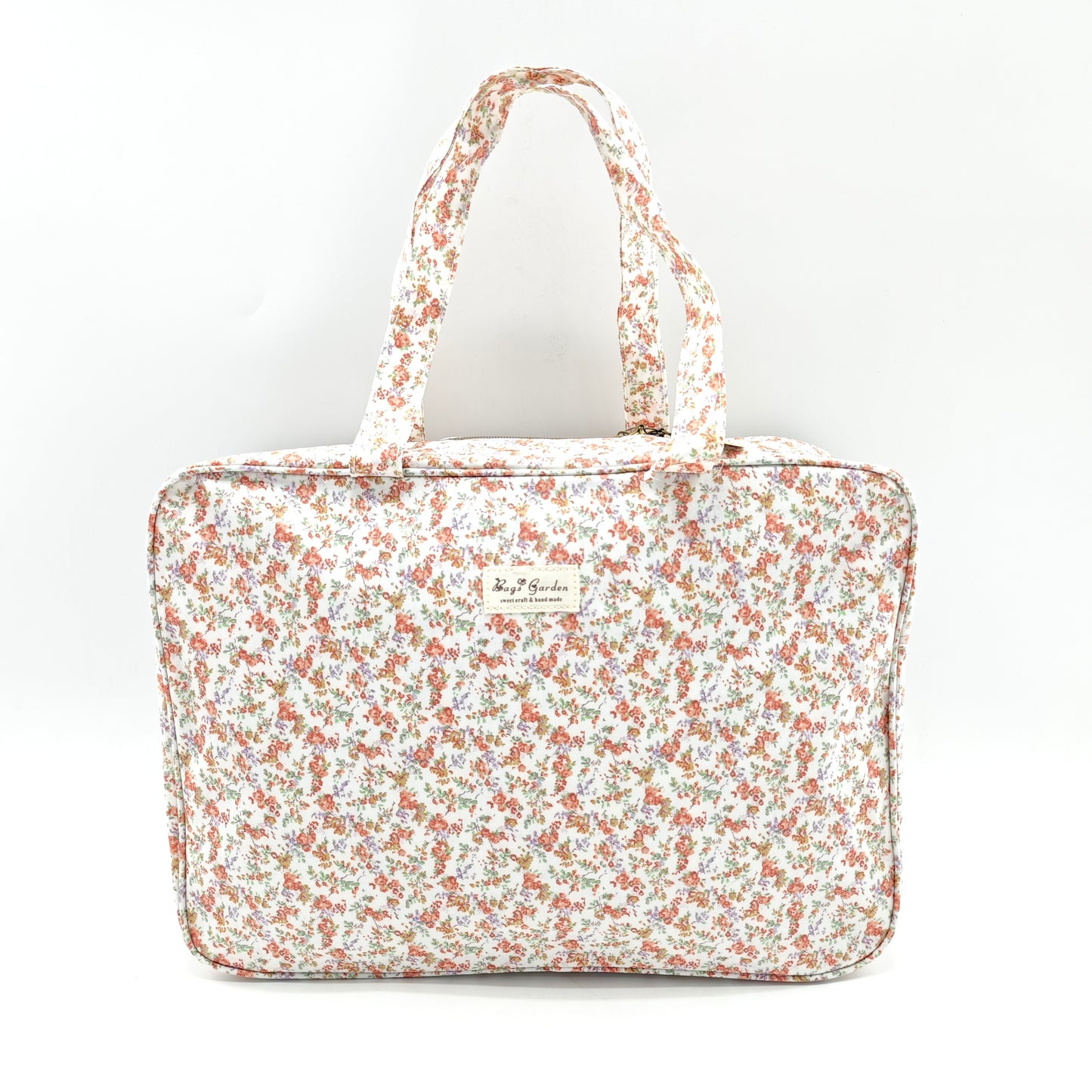 Large waterproof floral suitcase