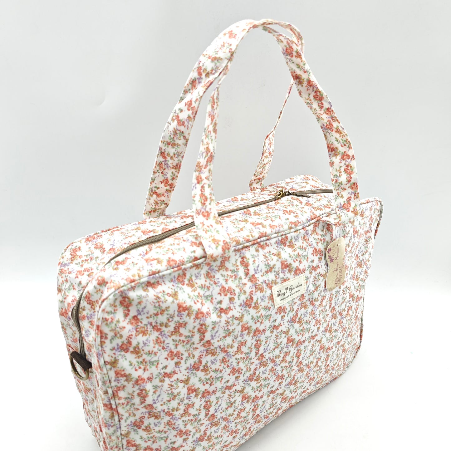 Large waterproof floral suitcase