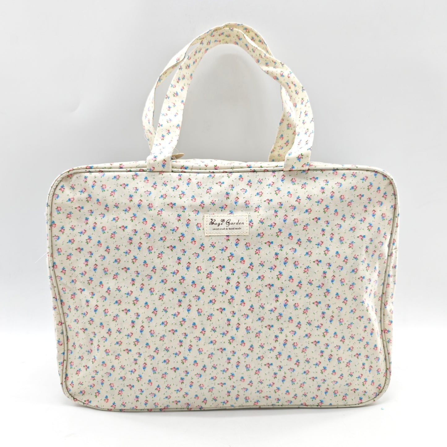 Large waterproof floral suitcase