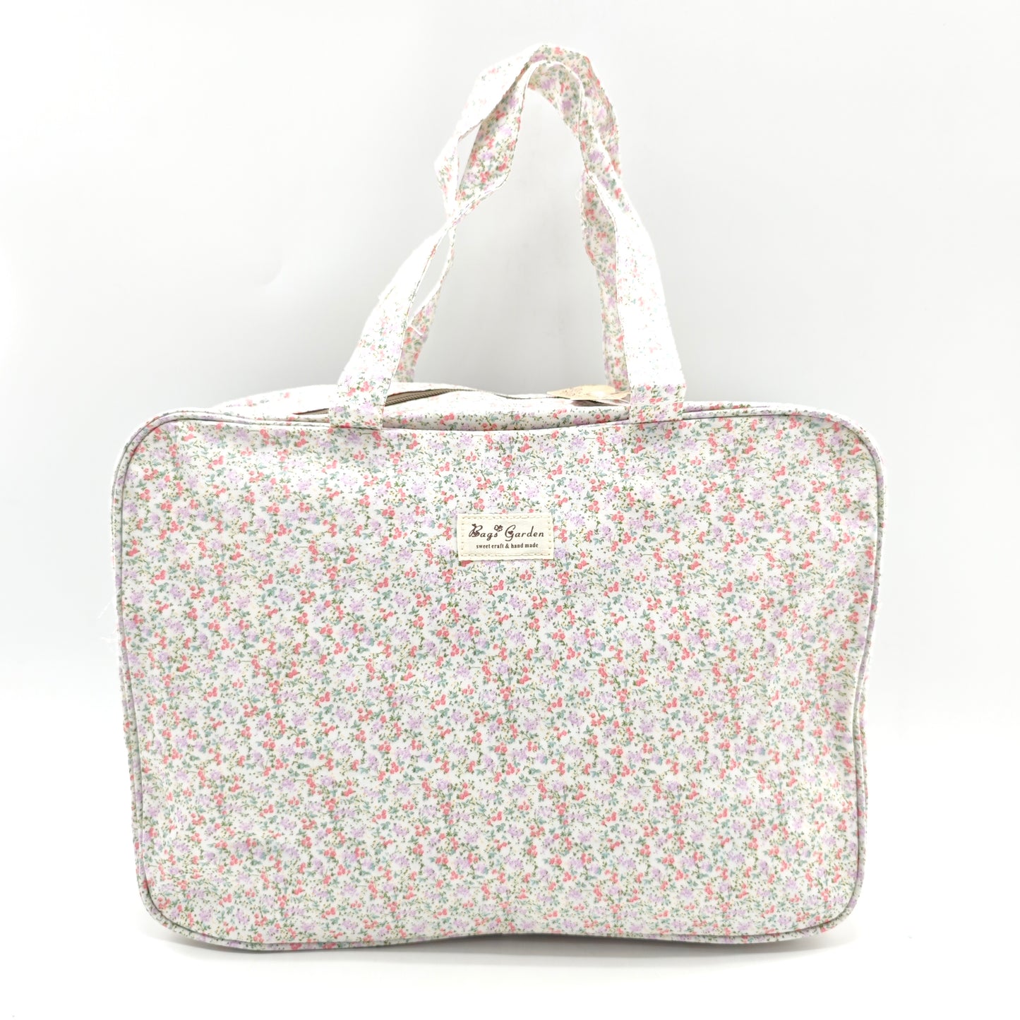Large waterproof floral suitcase