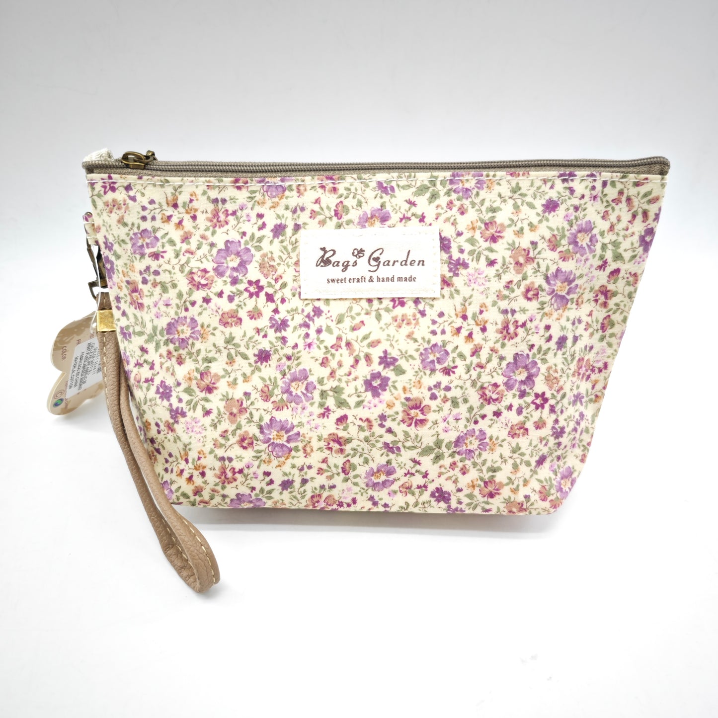 Neceser pequeño impermeable con flores