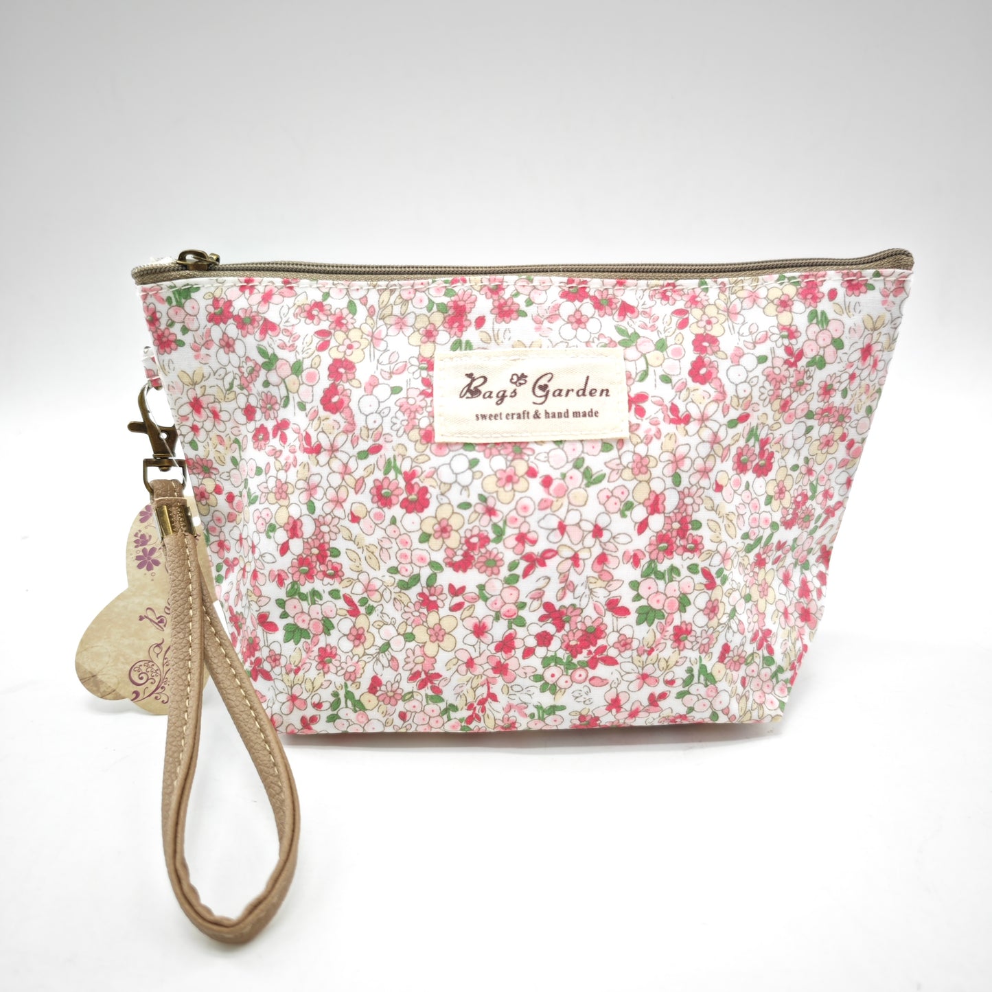 Neceser pequeño impermeable con flores