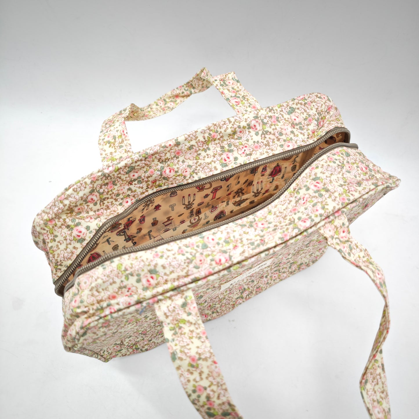 Bolso de mano impermeable con flores