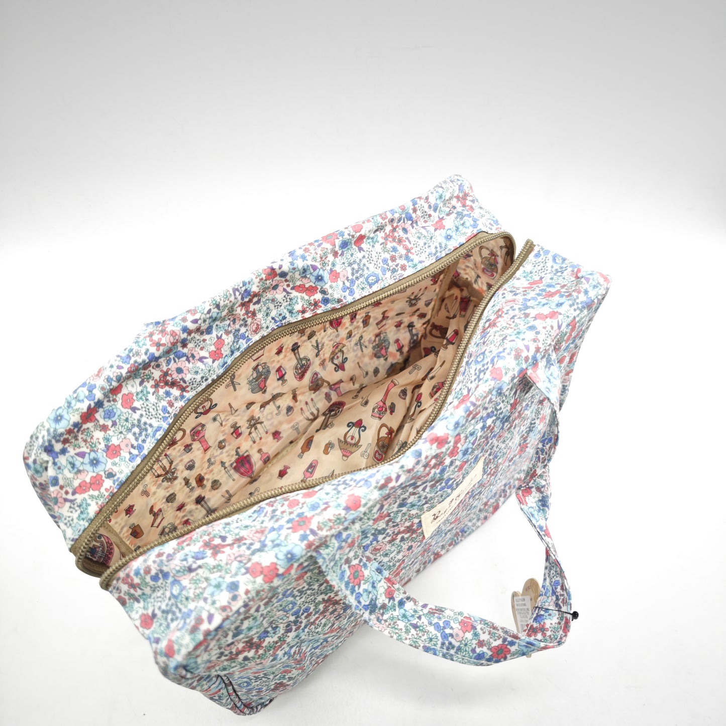 Bolso de viaje impermeable con flores – formato rectangular