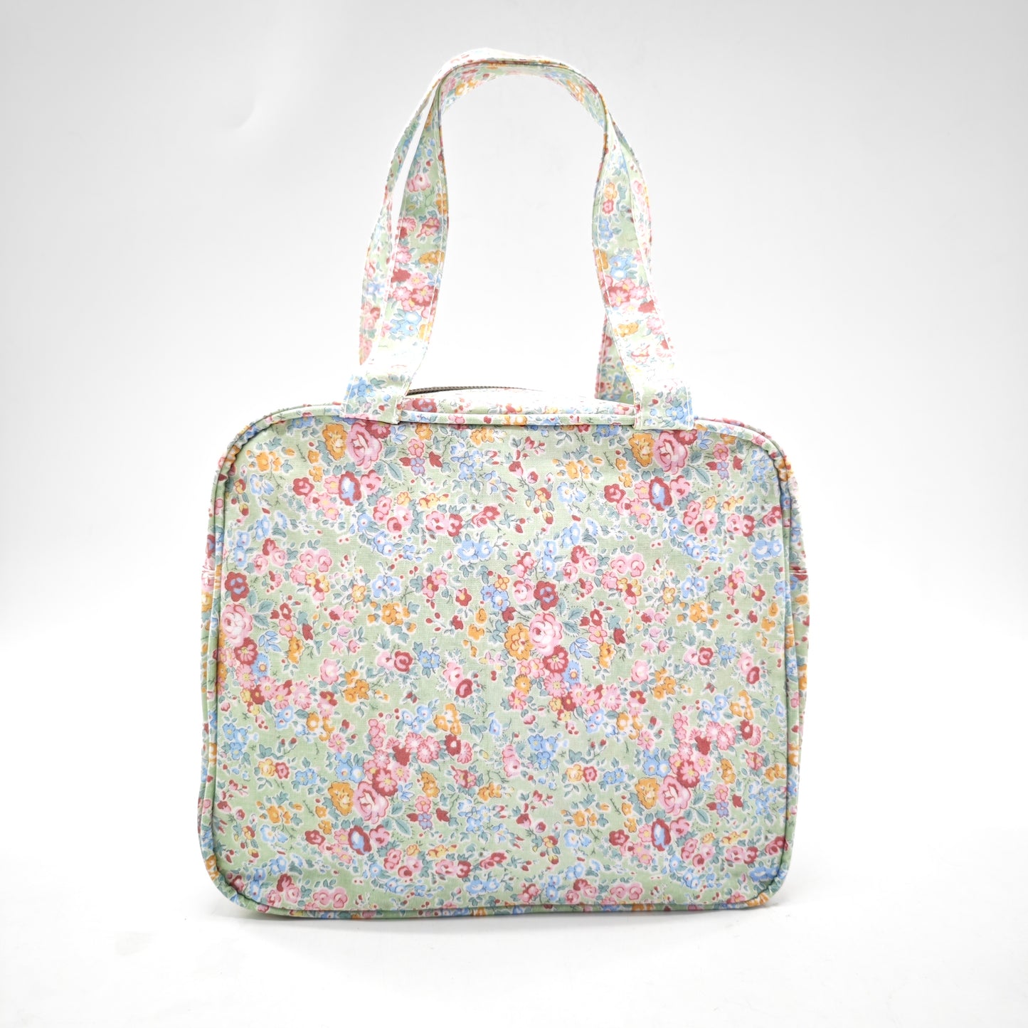Bolso de mano impermeable con flores – formato cuadrado